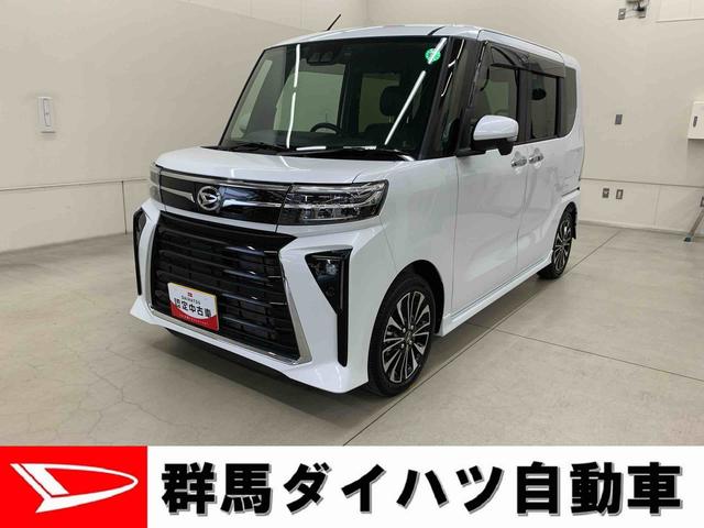 タントカスタムＲＳ　２ＷＤ純正ナビ　パノラマモニター　前後ドラレコ　運転席助手席シートヒーター　ＬＥＤヘッドライト　オートライト　オートマチックハイビーム　プッシュスタートボタン　アイドリングストップ　スマートアシスト（群馬県）の中古車