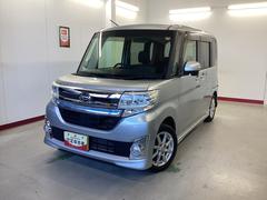 タントカスタムＸ　トップエディションＳＡ衝突被害軽減ブレーキ　横滑り防止装置　アイドリングストップ　ステアリングスイッチ　オートライト　キーフリーシステム　オートエアコン　ナビ　バックカメラ　マット　バイザー