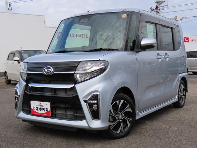 タントカスタムＸ２ＷＤ　ＣＶＴ　６６０ｃｃ　両側電動スライドドア　衝突被害軽減ブレーキ　横滑り防止装置　ＡＢＳ　アイドリングストップ　プッシュボタンスタート　前席シートヒーター　ベンチシート　シートバックテーブル（福島県）の中古車