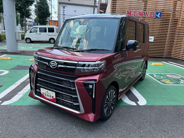 タントカスタムＲＳ　パノラマモニター対応カメラ　電子パーキングパノラマモニター対応カメラ、ＬＥＤフォグランプ、電子パーキング、コーナーセンサー、フロント左右シートヒーター、ターボ、保証　新車保証・まごころ保証　１年間・走行距離無制限付き（東京都）の中古車