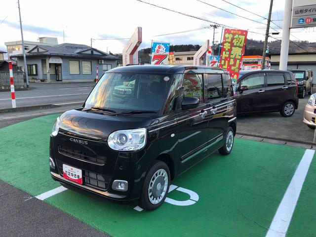 ムーヴキャンバスセオリーＧターボ　４ＷＤ　走行距離１１６６ｋｍ４ＷＤ　スマートアシスト　フルホイールキャップ　プッシュボタンスタート　キーフリーシステム　オートエアコン　ベンチシート（山形県）の中古車