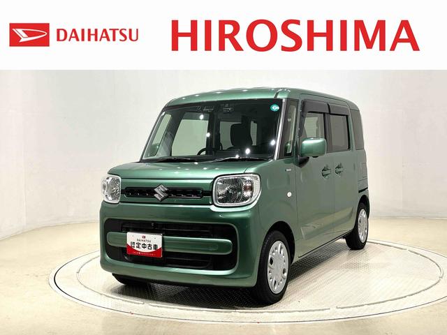 スペーシアハイブリッドG 純正ナビゲーション 全方位モニター両側電動スライドドア ドライブレコーダー ETC車載器 ステアリングスイッチ(広島県)の中古車