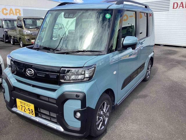 タントファンクロスインパネシフト プッシュスタートスイッチ 電子カードキー 電動パーキングブレーキ ドラレコ 両側オートドア 衝突軽減システム レーンキープアシスト ABS アルミホイール(鹿児島県)の中古車