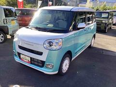 ムーヴキャンバスストライプスＧインパネシフト　プッシュスタートスイッチ　電子カードキー　電動パーキングブレーキ　車線逸脱警報　両側スライドドア　オートハイビーム　エマージェンシーブレーキ　ＡＢＳ