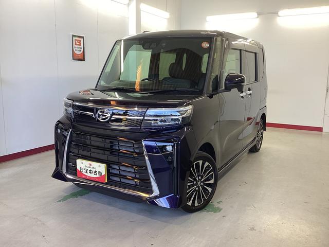 タントカスタムＲＳ衝突被害軽減ブレーキ　横滑り防止装置　４ＷＤ　オートハイビーム　アイドリングストップ　ステアリングスイッチ　オートライト　キーフリー　エアコン　ナビ　ドラレコ　パノラマカメラ　ＥＴＣ　マット　バイザー（岐阜県）の中古車