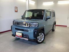 タフトＧターボ　クロムベンチャー衝突被害軽減ブレーキ　横滑り防止装置　オートハイビーム　アイドリングストップ　ステアリングスイッチ　オートライト　キーフリーシステム　オートエアコン　パノラマカメラ