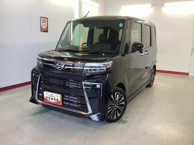 タントカスタムRS衝突被害軽減ブレーキ 横滑り防止装置 オートハイビーム アイドリングストップ ステアリングスイッチ オートライト キーフリーシステム オートエアコン パノラマカメラ(岐阜県)の中古車