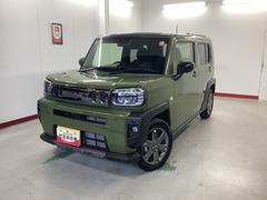 タフトＧターボ　ダーククロムベンチャー衝突被害軽減ブレーキ　横滑り防止装置　オートハイビーム　アイドリングストップ　ステアリングスイッチ　オートライト　キーフリーシステム　オートエアコン　パノラマカメラ