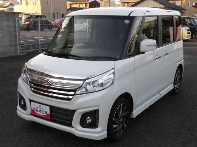 スペーシアカスタムＸＳターボＥＴＣ　ナビ　ドライブレコーダー　両側パワースライドドア　ＬＥＤフォグランプ　禁煙車　記録簿　認定中古車　ターボ（島根県）の中古車