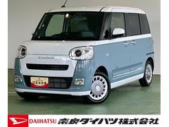 ムーヴキャンバスストライプスＧナビ　ＥＴＣ　プッシュボタンスタ−ト　両側電動スライドドア　コ−ナ−センサ−　アイドリングストップ機能　衝突被害軽減ブレーキ　電動パーキング　シ−トヒ−タ−　バックカメラ