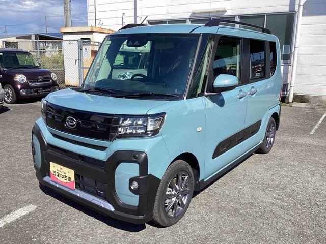 タントファンクロスインパネシフト ディスプレイオーディオ プッシュスタートスイッチ 電子カードキー 電動パーキングブレーキ 両側オートドア 衝突軽減システム レーンキープアシスト ABS アルミホイール(鹿児島県)の中古車