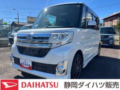 タントカスタムＲＳ　ＳＡ１５インチアルミホイール　大型エアロバンパー　ＬＥＤヘッドランプ　オート格納式カラードドアミラー　本革巻ステアリングホイール　両側パワースライドドア