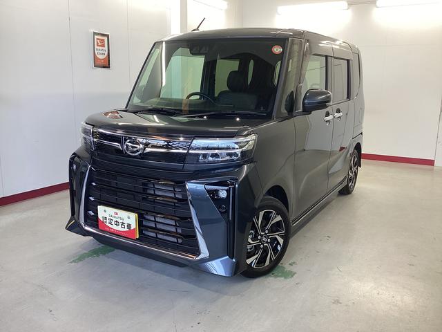 タントカスタムＸ衝突被害軽減ブレーキ　横滑り防止装置　オートハイビーム　アイドリングストップ　ステアリングスイッチ　オートライト　キーフリーシステム　オートエアコン　バックカメラ　マット　バイザー（岐阜県）の中古車