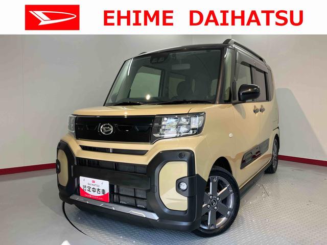 タントファンクロスターボ純正ナビ バックカメラ フルセグTV CD DVD USB Bluetooth ドラレコ 両側電動スライドドア 前席シートヒーター オートライト LEDヘッドライト 電動パーキング キーフリーシステム(愛媛県)の中古車