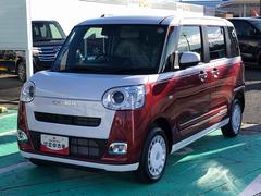 ムーヴキャンバスストライプスＧ　走行距離１０ｋｍ　人気の２トーンカラー４ＷＤ　スマートアシスト　両側パワースライドドア　プッシュボタンスタート　キーフリーシステム　電動パーキングブレーキ　オートエアコン　フロントフォグランプ