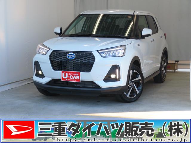 ロッキープレミアムＧ　ＨＥＶ　電動パーキングブレーキ　１年間無料保証電動格納式ドアミラー　ＵＳＢ接続　衝突被害軽減　Ｂｌｕｅｔｏｏｔｈ対応　地デジ　ＬＥＤライト　Ｓヒーター　９型ディスプレイオーディオ　キーフリー　パノラマカメラ　オートエアコン　パワーウィンドウ（三重県）の中古車