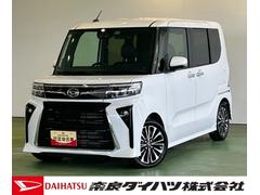 タントカスタムＲＳタ−ボ　ディスプレイオーディオ　衝突被害軽減ブレーキ　電動パーキング　プッシュボタンスタ−ト　コ−ナ−センサ−　アイドリングストップ機能　シ−トヒ−タ−　バックカメラ　ＬＥＤヘッドライト
