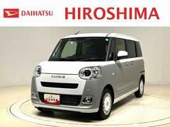 ムーヴキャンバスストライプスＧ　電動パーキングブレーキＬＥＤオートライト・フォグランプ　電動パーキングブレーキ　プッシュボタンスタート　セキュリティアラーム　バックカメラ　両側パワースライドドアウエルカムオープン機能　オート電動格納式ドアミラー