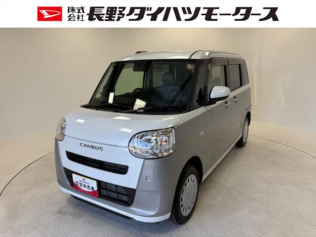 ムーヴキャンバスストライプスX4WD 防錆塗装済み 低走行 CDチューナー LEDヘッドランプ オートライト スマートアシスト スライドドア オートエアコン プッシュスタート キーフリー 電動格納ミラー(長野県)の中古車