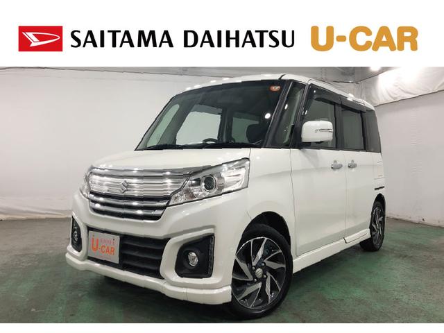 スペーシアカスタムＸＳ　走行７１０３８キロ／ディスプレイオーディオ／全周囲カメ一年保証・走行距離無制限　走行７１０３８キロ　ディスプレイオーディオ　ブルートゥース　全周囲カメラ　オートライト　ＬＥＤヘッドライト　ベンチシート　シートヒーター　両側電動スライドドア（埼玉県）の中古車