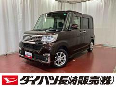 タントカスタムＸ　ＳＡＩＩＩ下取車　メモリーナビ　バックカメラ　ＬＥＤヘッドランプ　オートライト　衝突被害軽減システム　スマートキー　プッシュスタート　片側電動両側スライドドア　運転席エアバッグ　助手席エアバッグ