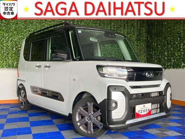 タントファンクロスターボ　エコアイドル非装着車両側電動スライドドア・ディスプレイオーディオ・パノラマモニター・ＥＴＣ・プッシュボタンスタート・ステアリングスイッチ・オートエアコン・シートヒーター・アルミホイール・パワーウィンドウ（佐賀県）の中古車