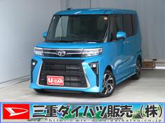 タントカスタムＸ　　　　　　電動パーキングブレーキ　１年間無料保証衝突軽減ブレーキ　コーナーセンサー　アイドリングストップ機能　盗難警報装置　ＬＥＤ　ワンオーナー　前席シートヒーター　オートＬＥＤ　パノラマカメラ　両側パワースライドドア　キーフリー　オートエアコン