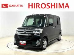 タントカスタムＸ　ＳＡ　７インチフルセグナビ　バックカメラ　ＥＴＣＳＲＳサイドエアバッグ　両側スライドドア左側電動スライドドア　プッシュボタンスタート　ＬＥＤヘッドライト　オートライト　１４インチアルミホイール　電子カードキー　アイドリングストップ車