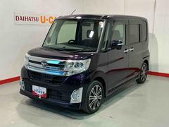 タントカスタムＲＳ　ＳＡバックカメラ　アイドリングＳ　スマートキ　横滑り防止装置付き　ＬＥＤへッドライト　電格ミラー　セキュリティアラーム　ターボ　ＴＶナビ　アルミホイール　キーフリーシステム　助手席エアバッグ