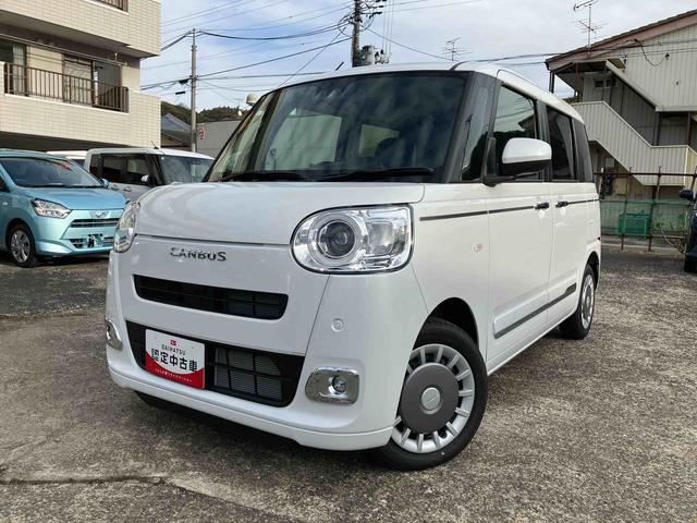 ムーヴキャンバスセオリーＧ２ＷＤ　スマートアシスト　　シートヒーター　電動パーキングブレーキ　オートホールド機能　プッシュボタンスタート　ベンチシート　衝突警報機能　バックカメラ　アイドリングストップ　両側電動スライドドア（福島県）の中古車