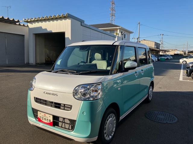 ムーヴキャンバスストライプスＸ　届出済未使用車２ＷＤ　ＣＶＴ　６６０ｃｃ　ディスプレイオーディオ　両側電動スライドドア　衝突被害軽減ブレーキ　横滑り防止装置　ＡＢＳ　サイドエアバッグ　アイドリングストップ　プッシュボタンスタート（福島県）の中古車