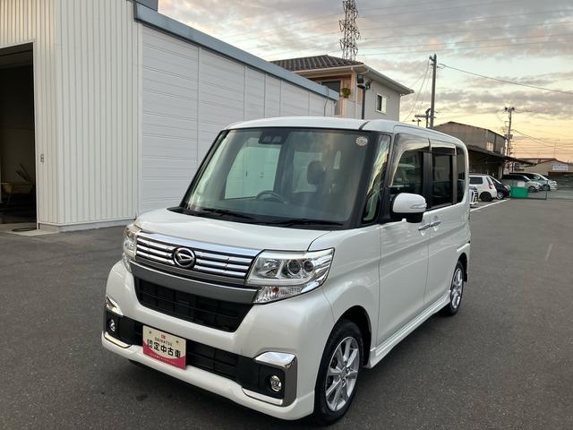 タントカスタムＸ　ＳＡIII　車検整備付　４０２４１ｋｍ走行２ＷＤ　ＣＶＴ　６６０ｃｃ　ナビ　両側スライドドア　衝突被害軽減ブレーキ　横滑り防止装置　ＡＢＳ　アイドリングストップ　プッシュボタンスタート　運転席シートヒーター　車検整備付　ワンオーナー車（福島県）の中古車