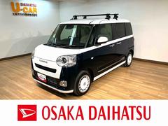 ムーヴキャンバスストライプスＧ　元弊社試乗車　サポカーＳワイド適合純正メモリーナビ・バックカメラ・ルーフキャリア・ＵＳＢ接続端子・　電動パーキングブレーキ・シートヒーター・両側電動スライドドア・電動パーキングブレーキ・ホッとカップホルダー・衝突回避軽減ブレーキ