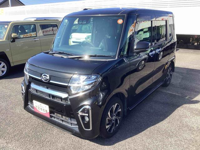 タントカスタムＸインパネシフト　プッシュスタートスイッチ　電子カードキー　電動スライドドア　衝突軽減ブレーキ　車線逸脱防止　アルミホイール　ＡＢＳ　カーナビ（鹿児島県）の中古車