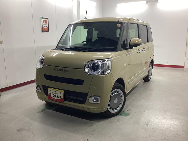 ムーヴキャンバスセオリーＧ衝突被害軽減ブレーキ　横滑り防止装置　４ＷＤ　オートハイビーム　アイドリングストップ　ステアリングスイッチ　オートライト　キーフリーシステム　オートエアコン　パノラマカメラ　マット（岐阜県）の中古車