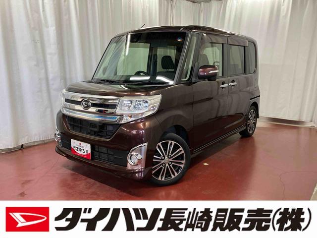 タントカスタムRS トップエディションSAII下取車 ターボ ナビ ブルートゥース ETC バックモニター 衝突被害軽減システム VSC 誤発進抑制 両側電動スライドドア 横滑防止 スマートキー LEDヘッドランプ オートライト ベンチシート(長崎県)の中古車