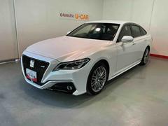 クラウンハイブリッドＲＳクリアランソナ　レーンアシスト　ＬＥＤヘッドライト　クルコン　スマートエントリー　セキュリティーアラーム　横滑り防止　ＥＴＣ　オートライト　ＴＶナビ　アルミ　メモリーナビ　ＡＢＳ　エアバッグ