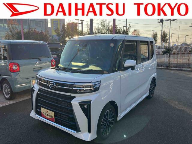 タントカスタムＲＳ　パノラマモニター標準装備！！保証　新車保証・まごころ保証　１年間・走行距離無制限付き　ＣＤチューナー　パノラマモニター　電動パーキング　１５インチアルミホイール　シートヒーター　両側電動スライドドア　オートハイビーム（東京都）の中古車
