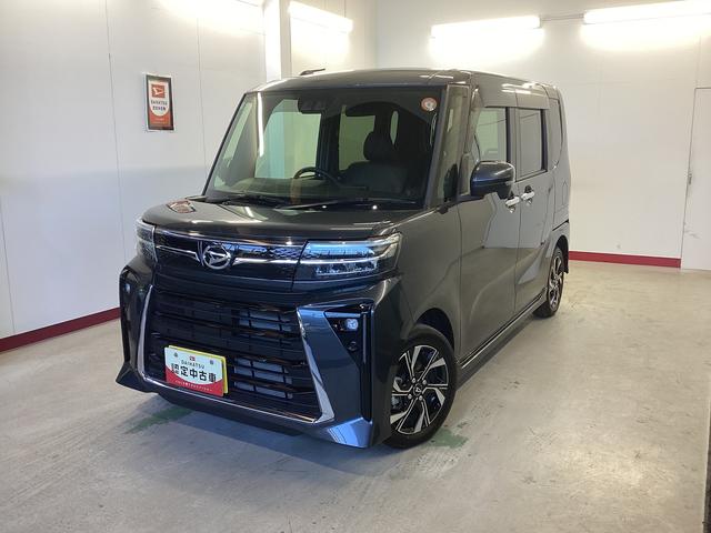 タントカスタムＸ衝突被害軽減ブレーキ　横滑り防止装置　オートハイビーム　アイドリングストップ　ステアリングスイッチ　オートライト　キーフリーシステム　オートエアコン　パノラマカメラ　マット　バイザー（岐阜県）の中古車