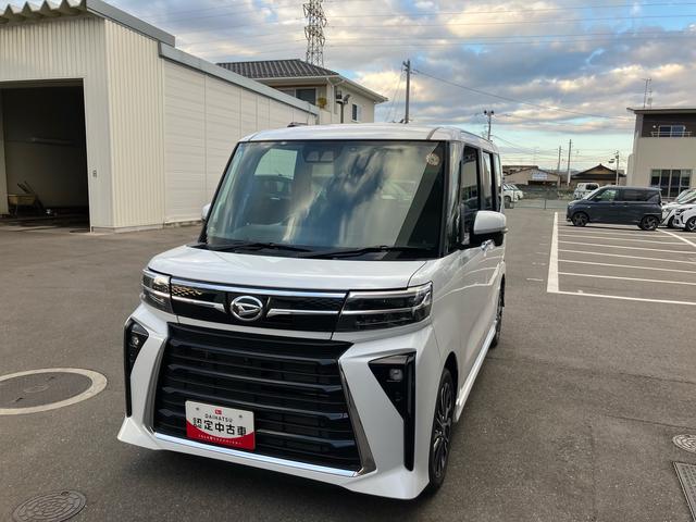 タントカスタムＲＳ　ターボ　両側電動スライドドア２ＷＤ　ＣＶＴ　６６０ｃｃ　ナビ　ドライブレコーダー　衝突被害軽減ブレーキ　横滑り防止装置　ＡＢＳ　アイドリングストップ　プッシュボタンスタート　シートバックテーブル　両側電動スライドドア（福島県）の中古車