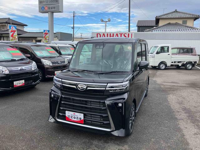 タントカスタムRSリミテッド ターボ2WD CVT 660cc ターボ 両側電動スライドドア 衝突被害軽減ブレーキ 横滑り防止装置 ABS アイドリングストップ プッシュボタンスタート クルーズコントロール 届出済未使用車(福島県)の中古車