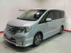 セレナハイウェイスター　Ｖセレ＋セーフティＩＩ　ＳＨＶ踏み間違い防止装置　Ｗエアコン　横滑り防止機能　インテリジェントキー　電動格納ミラー　ＥＴＣ　メモリーナビ　ナビＴＶ　ＡＢＳ　キーフリー　アルミ　Ｗエアバッグ　運転席エアバッグ　セキュリティアラーム