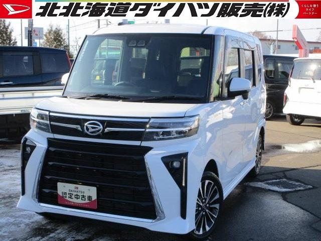 タントカスタムＲＳ４ＷＤ　ターボ　両側パワースライドドア　ＬＥＤヘッドライト　カーナビ　リモコンエンジンスターター　ＥＴＣ車載器　運転席助手席シートヒーター　前後コーナーセンサー　アイドリングストップ　アルミホイール（北海道）の中古車