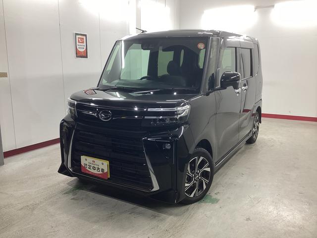 タントカスタムX衝突被害軽減ブレーキ 横滑り防止装置 オートハイビーム アイドリングストップ ステアリングスイッチ オートライト キーフリーシステム オートエアコン パノラマカメラ マット バイザー(岐阜県)の中古車