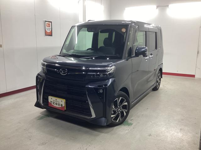 タントカスタムＸ衝突被害軽減ブレーキ　横滑り防止装置　オートハイビーム　アイドリングストップ　ステアリングスイッチ　オートライト　キーフリーシステム　オートエアコン　パノラマカメラ　マット　バイザー（岐阜県）の中古車