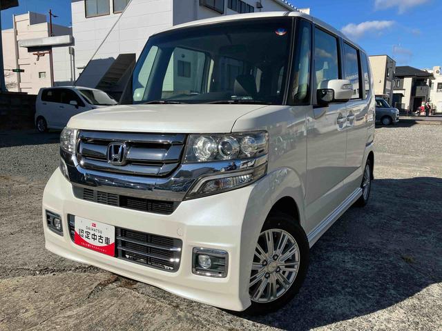 N−BOXカスタムG・ターボLパッケージ2WD ターボ CVT 両側スライドドア ベンチシート クルーズコントロール ナビ付き バックカメラ プッシュボタンスタート フォグランプ(福島県)の中古車