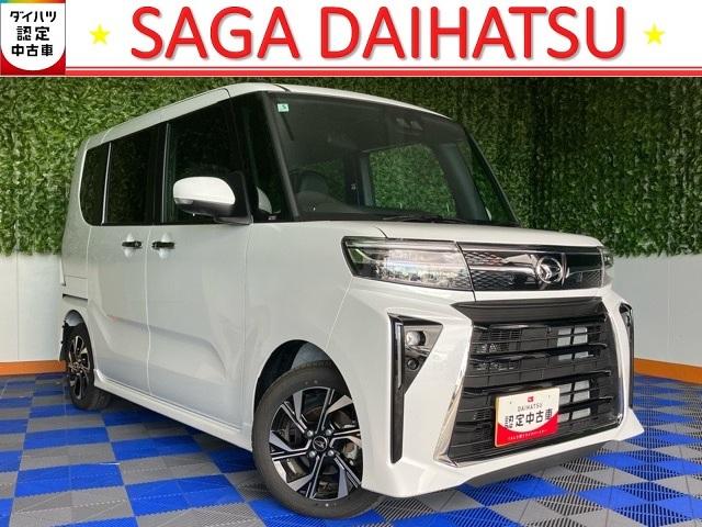 タントカスタムＸ両側電動スライドドア・ナビ・パノラマモニター・プッシュボタンスタート・ステアリングスイッチ・オートエアコン・キーフリーシステム・シートヒーター・アルミホイール・パワーウィンドウ（佐賀県）の中古車