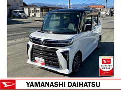 タントカスタムＲＳ　４ＷＤ　１０インチ純正ナビ　パノラマスマートアシスト・ＬＥＤヘッドライト・１５インチアルミホイール・両側パワースライドドア・ＵＳＢソケット・運転席助手席シートヒーター・レザー調Ｘフルファブリックシート・本革巻ステアリングホイール