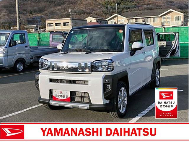 タフトGターボ クロムベンチャー 純正ナビ バックモニタースマートアシスト・15インチアルミ・D−CVTターボエンジン・LEDヘッドランプ・LEDフォグ・電動パーキング・運転席助手席シートヒーター・USBソケット(山梨県)の中古車