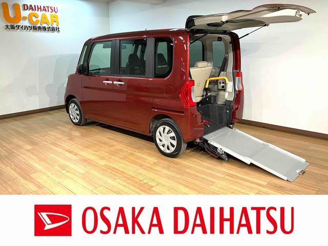 タントスローパー　Ｌ“ＳＡIII”　リヤシート付仕様　認定中古車福祉車両・車いす乗降車（スローパー）・電動ウインチ・衝突回避支援ブレーキ・誤発進抑制機能・前後コーナーセンサー・ＣＤチューナー・両側スライドドア・キーレスエントリー・ベンチシート・オートハイビーム（大阪府）の中古車